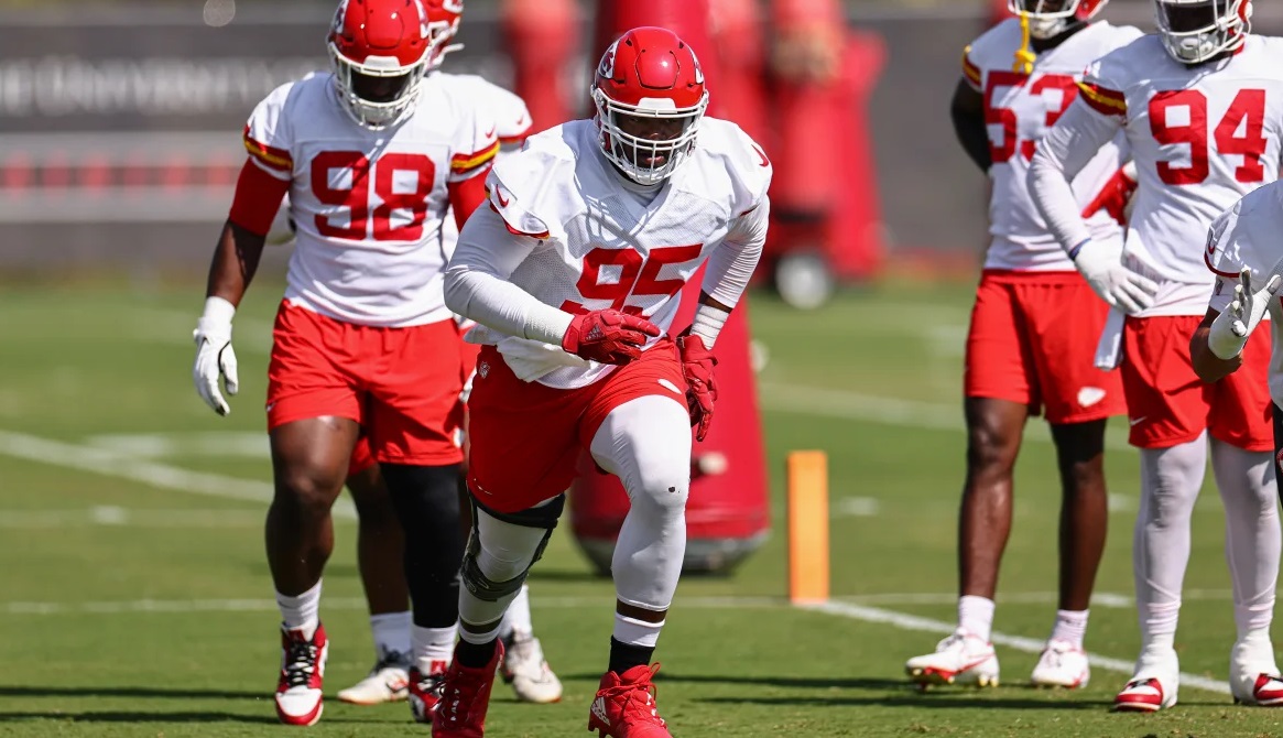 Head Coach Andy Reid, Patrick Mahomes, Kadarius Toney, Chris Jones