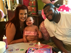Tavon Rooks and Molly Viger celebrate Londyn's birthday on Sept. 5, 2015. (Courtesy of Molly Viger)