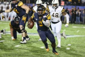 Chiefs' third-round pick Kareem Hunt rushed for 1,475 yards and 10 touchdowns as a senior running back for Toledo. 