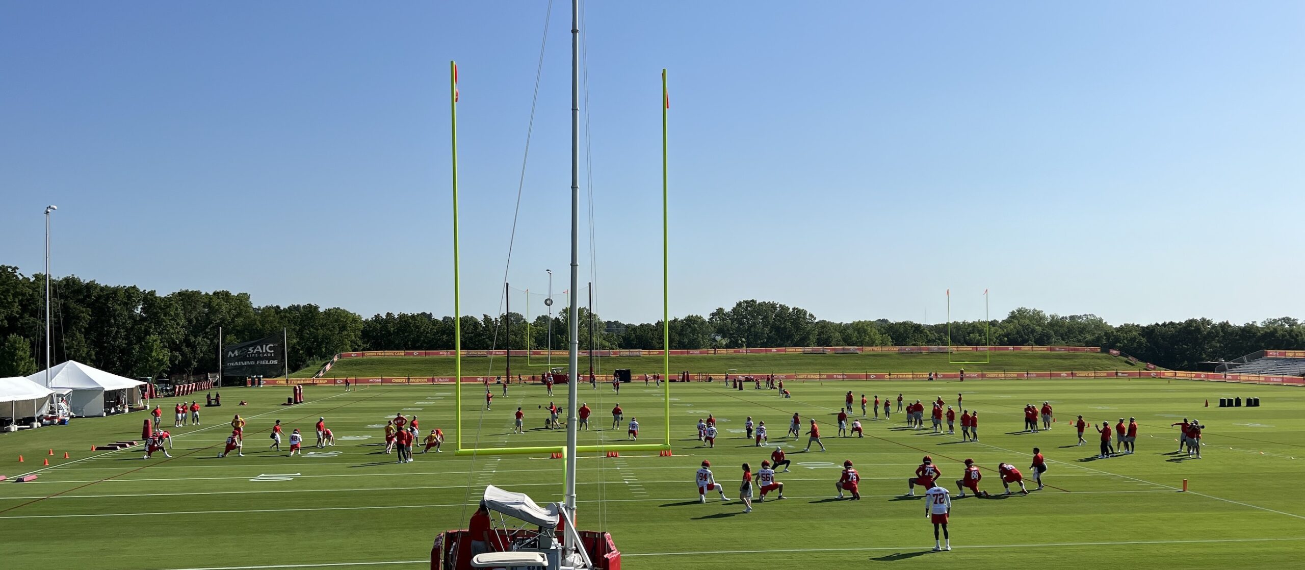 Camp Notebook: Midwestern Summer Greets Chiefs on Practice Fields in St. Joseph